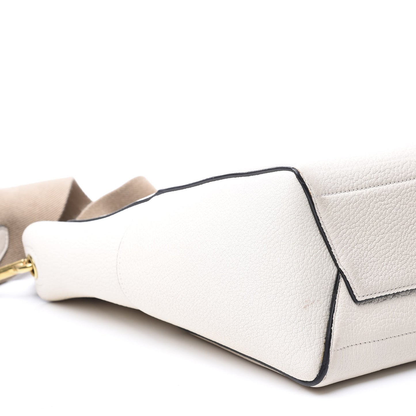 Goatskin Sangle Bucket Bag White