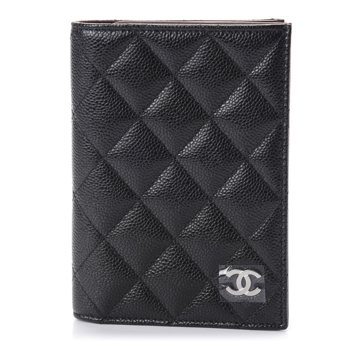Caviar Quilted Passport Holder Black