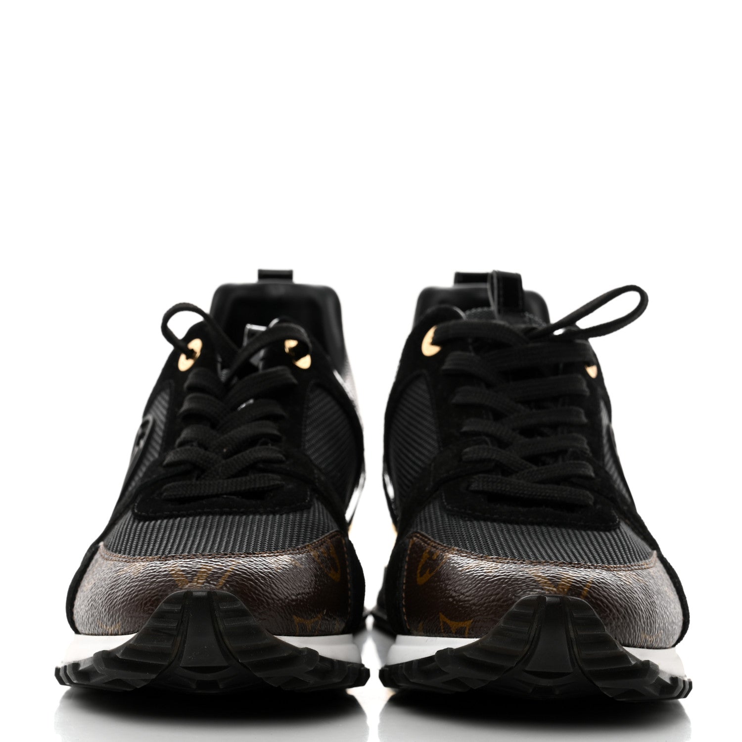 Louis Vuitton Suede Monogram Run Away Sneakers 41 Black 2 of 9