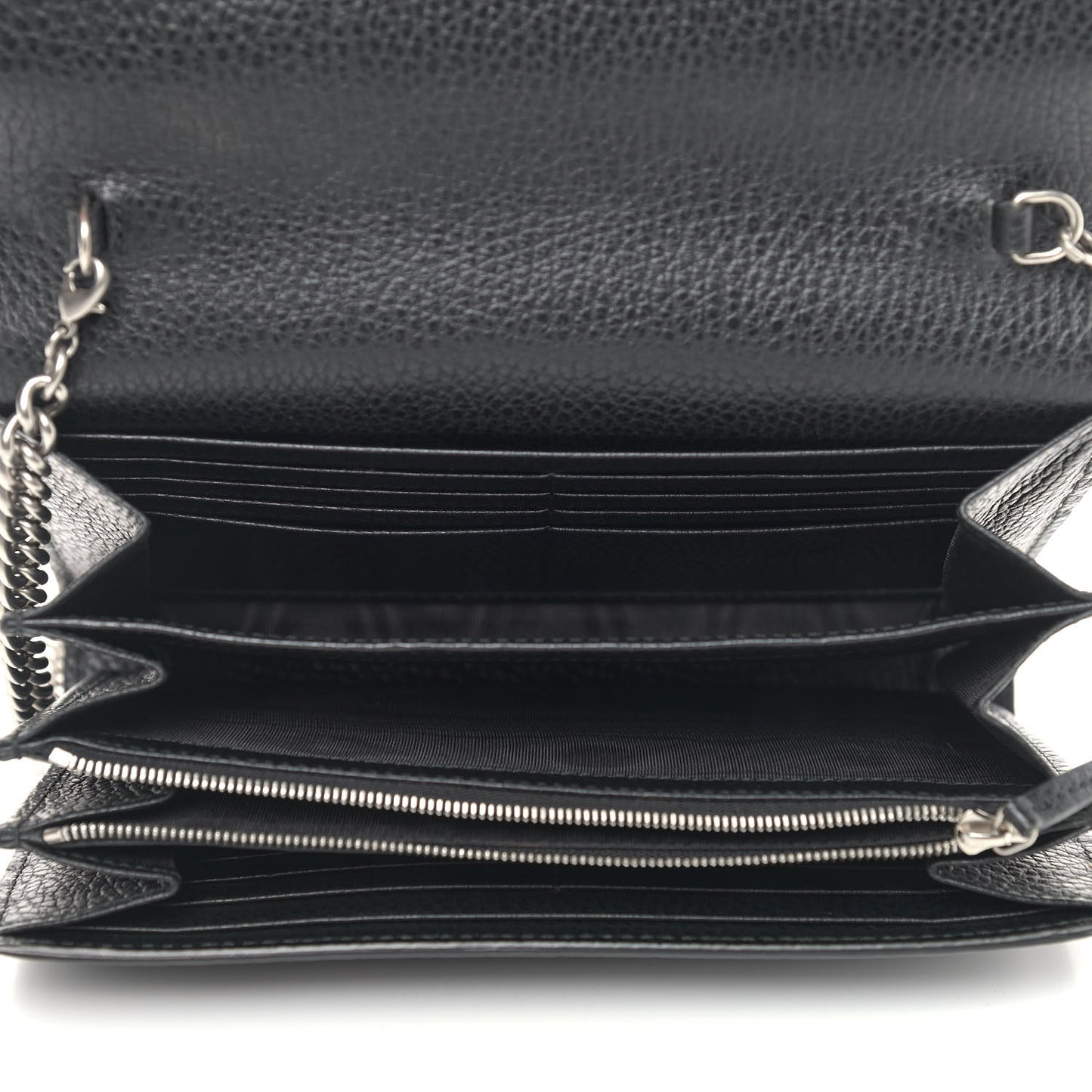 Calfskin Mini Dionysus Chain Wallet Black