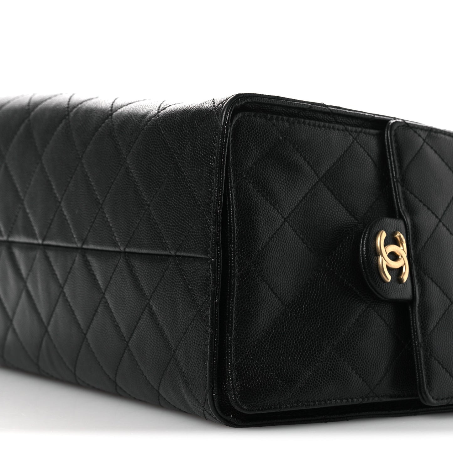 Caviar Quilted Medium Chanel 25 Handbag Black