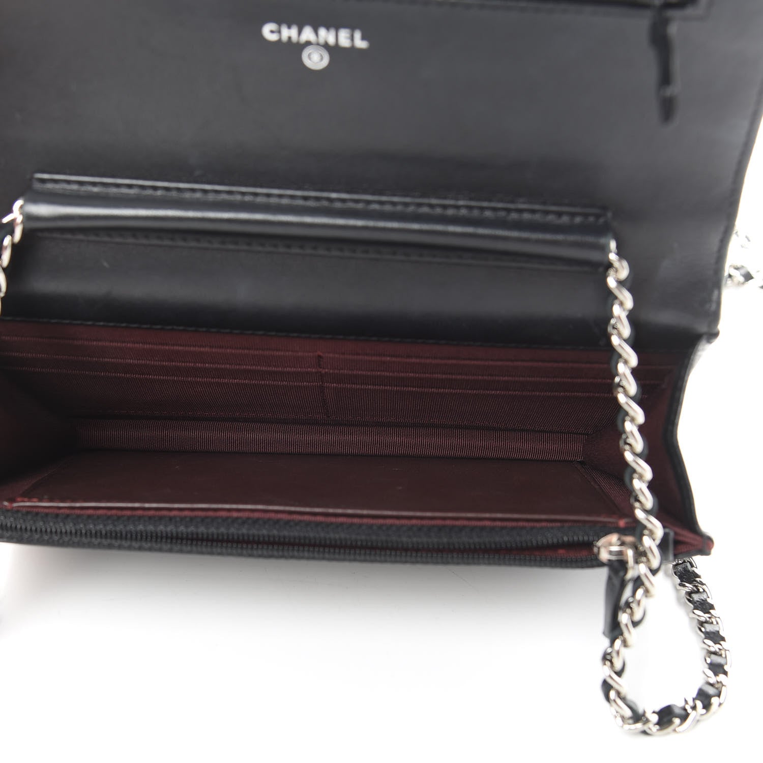 Chanel Lambskin Quilted Wallet On Chain WOC Black 5 of 15