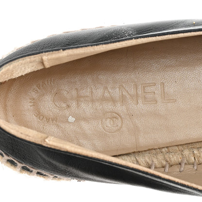 Chanel Lambskin CC Espadrilles 40 Black 8 of 10