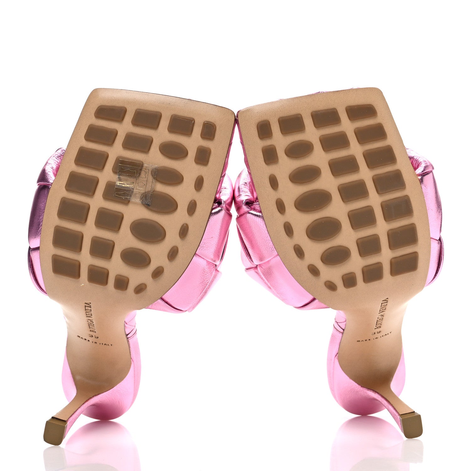 Bottega Veneta Metallic Nappa Maxi Intrecciato Lido 90mm Mule Sandals 39 Azalea 7 of 9