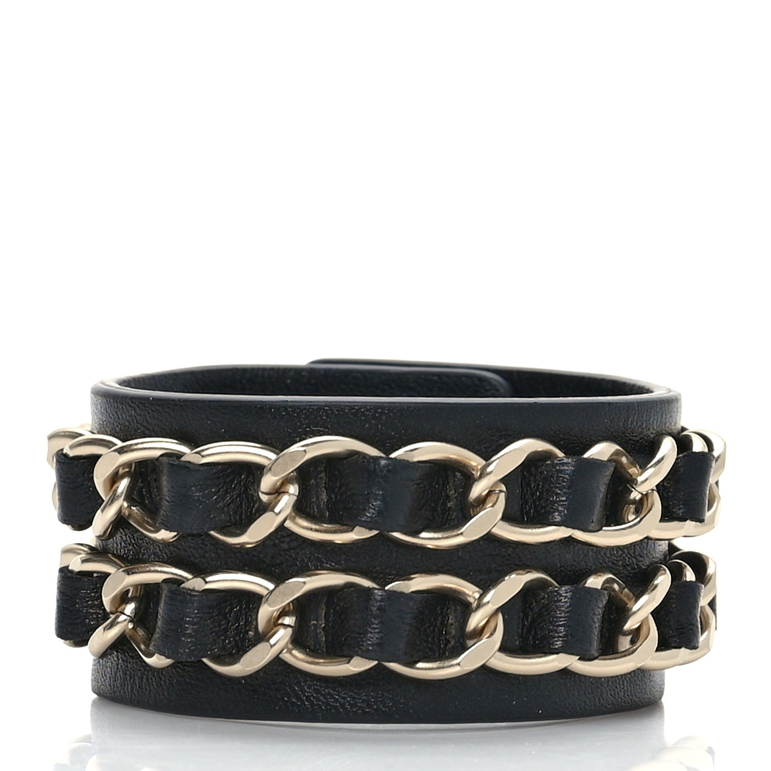 Chanel Lambskin CC Chain Turnlock Bracelet M Black 3 of 5