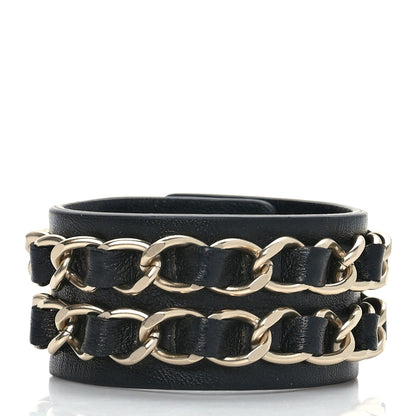 Chanel Lambskin CC Chain Turnlock Bracelet M Black 3 of 5