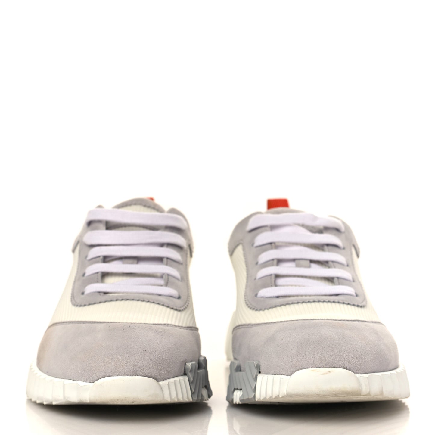 Technical Canvas Suede Goatskin Bouncing Sneakers 40.5 White Multicolor