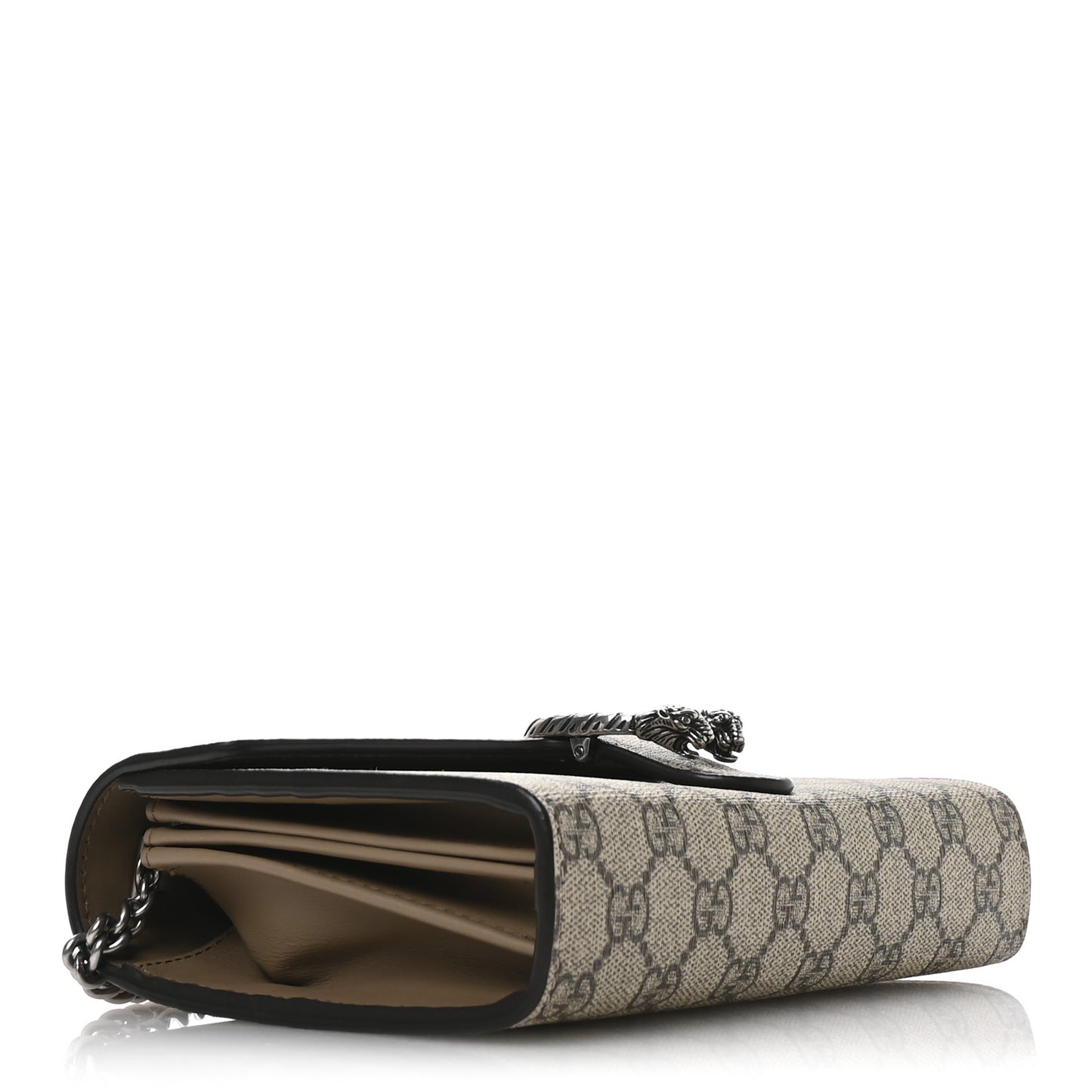 GG Supreme Monogram Mini Dionysus Chain Wallet Beige Taupe