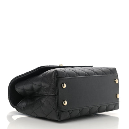 Chanel Caviar Quilted Mini Coco Handle Flap Black 3 of 8