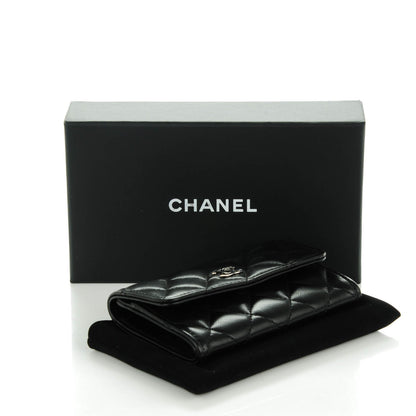 Chanel Lambskin Quilted Flap Card Holder Black 4 of 8