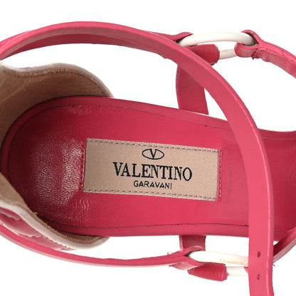 Valentino Garavani Nappa Free Rockstud Spike 90mm Ankle Strap Sandals 36 Shadow Pink Optic White 6 of 9