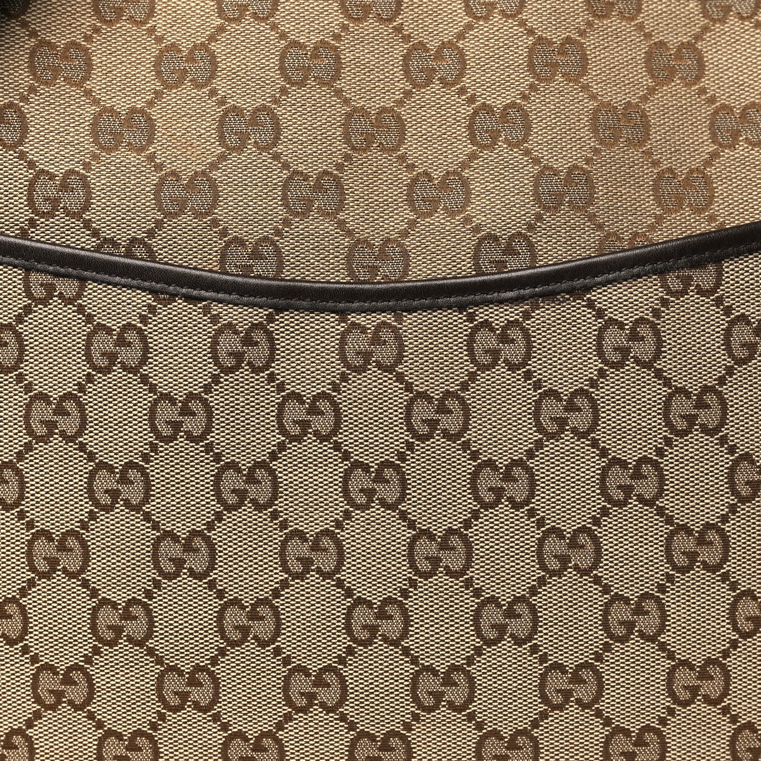 Gucci Monogram Calfskin Perforated Medium Flat Messenger Bag Dark Brown 8 of 10