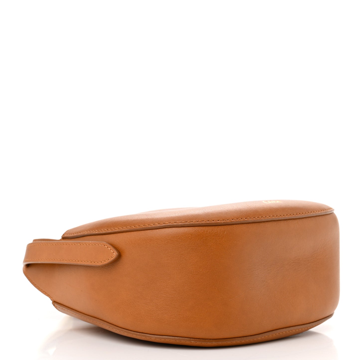 Grained Calfskin Kiss Bag Small Arizona Brown