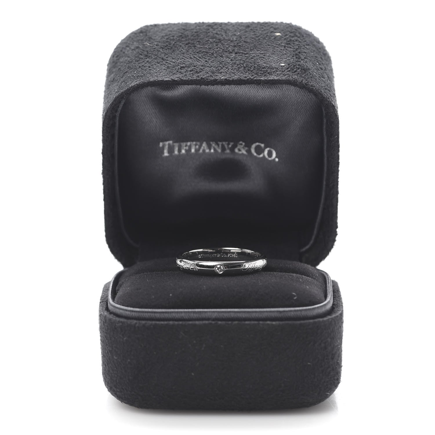 Tiffany Platinum Diamond 3mm Notes Ring 50 5.5 5 of 5