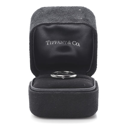 Tiffany Platinum Diamond 3mm Notes Ring 50 5.5 5 of 5