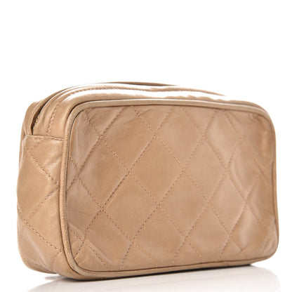 Chanel Lambskin Quilted Camera Case Beige 3 of 16