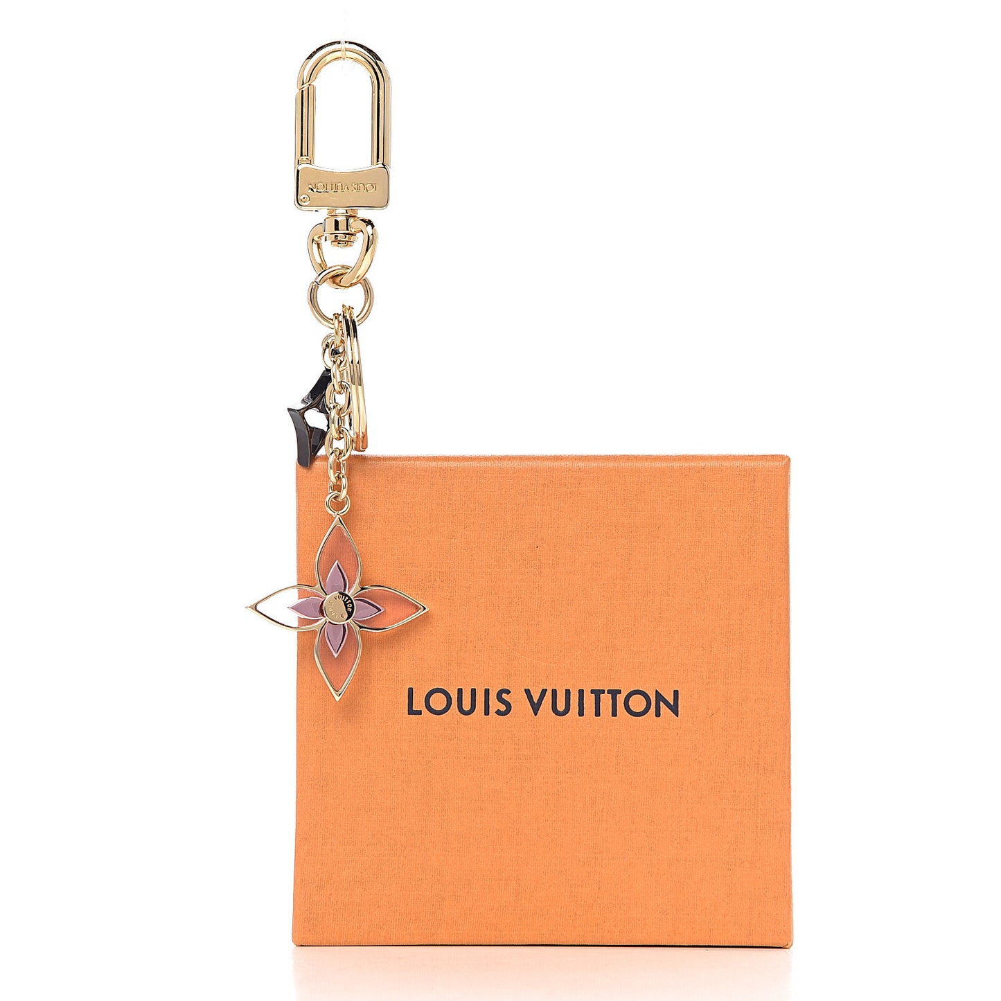 Monogram Blooming Flowers BB Bag Charm Key Holder Dore