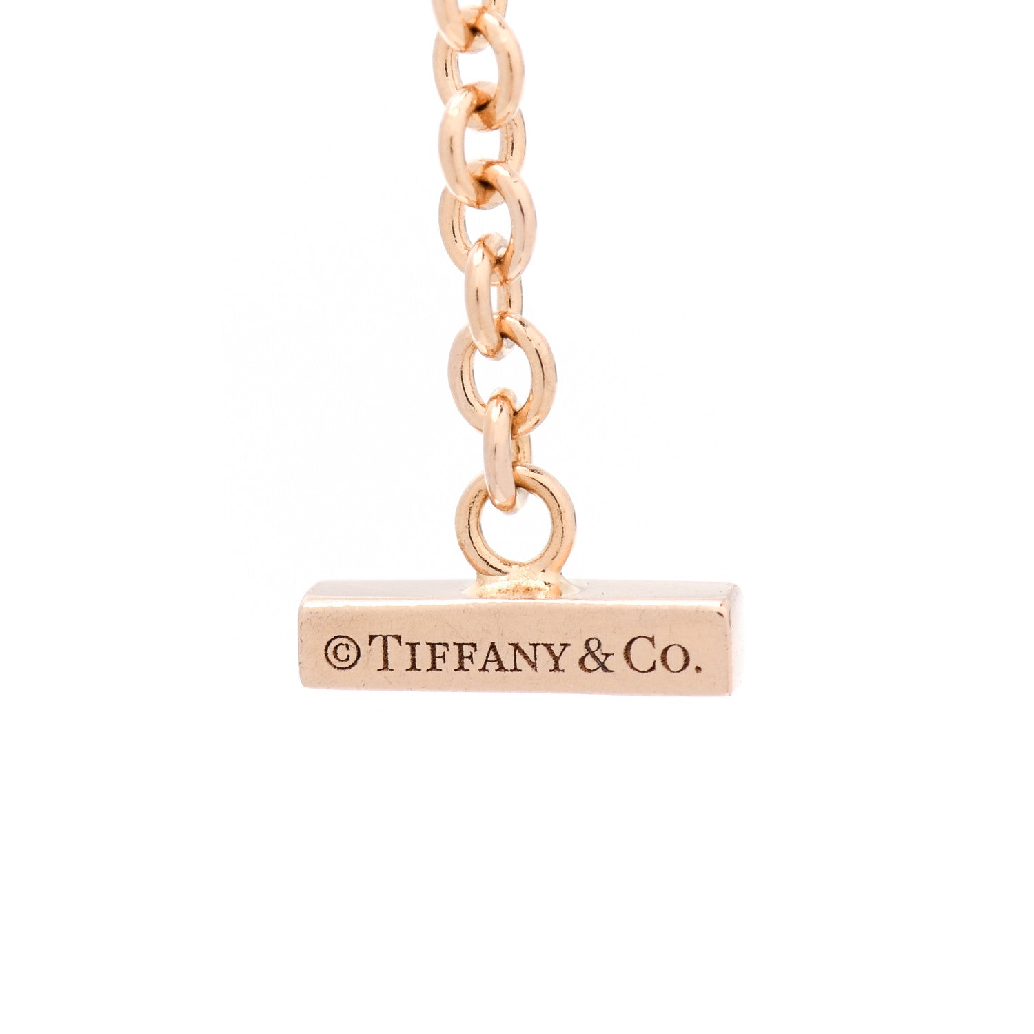 Tiffany 18K Rose Gold Diamond T Smile Bracelet 3 of 4