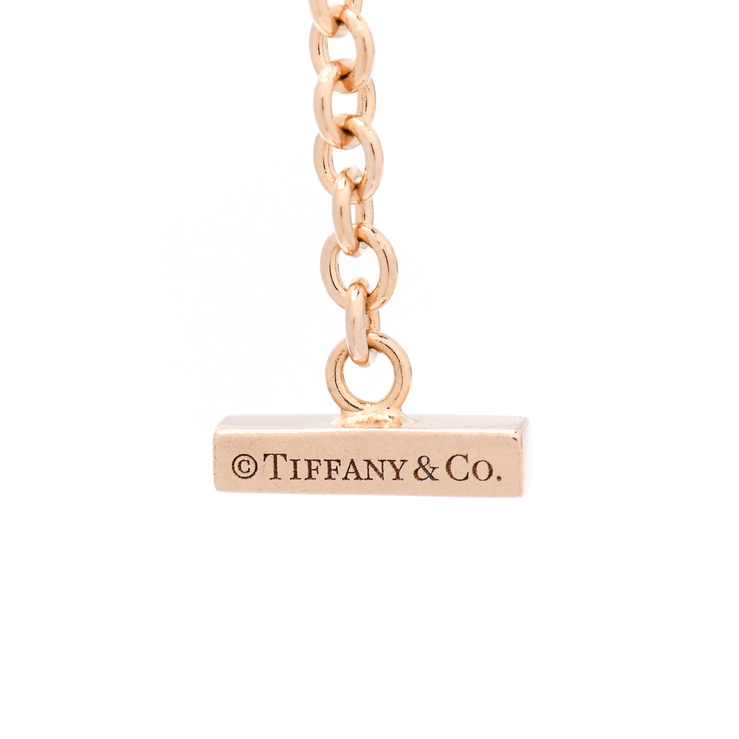 18K Rose Gold Diamond T Smile Bracelet