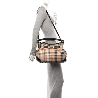 Burberry Haymarket Check Medium Golderton Tote Chocolate 2 of 10