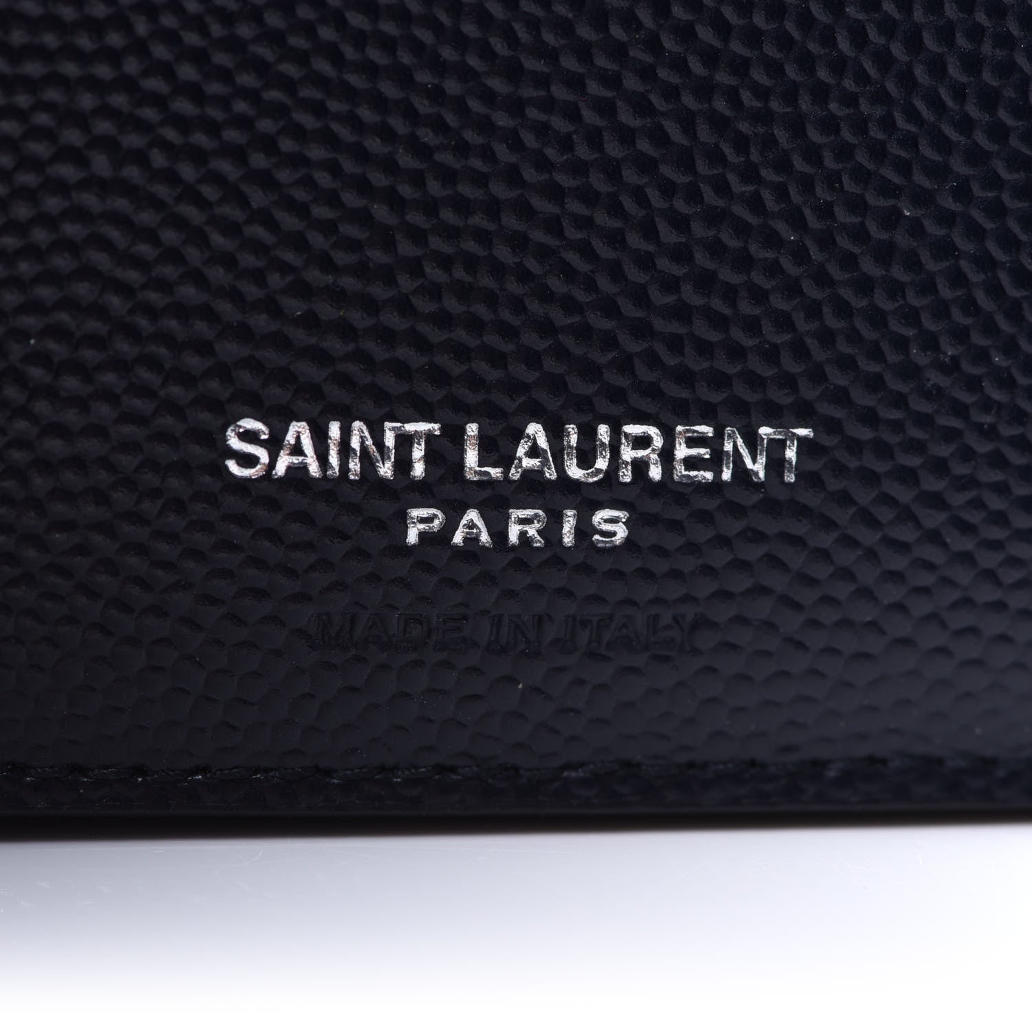 Saint Laurent Grain De Poudre Matelasse Chevron Small Monogram Envelope Wallet Deep Marine 6 of 12