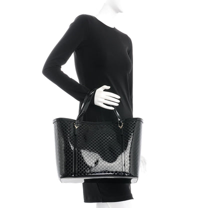 Gucci Patent Microguccissima Medium Nice Tote Black 2 of 9