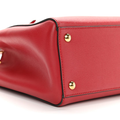 Fendi Vitello Elite Flamingo Petite 2Jours Tote Mattone 8 of 9