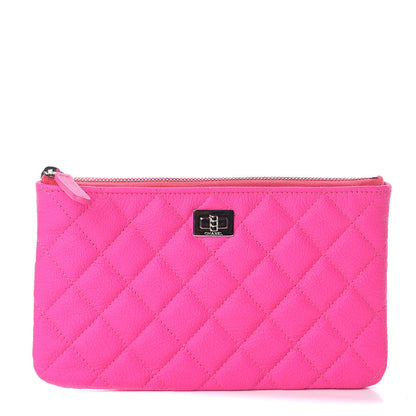 Chanel Goatskin Quilted Medium Reissue Cosmetic Case Pink 1 of 7