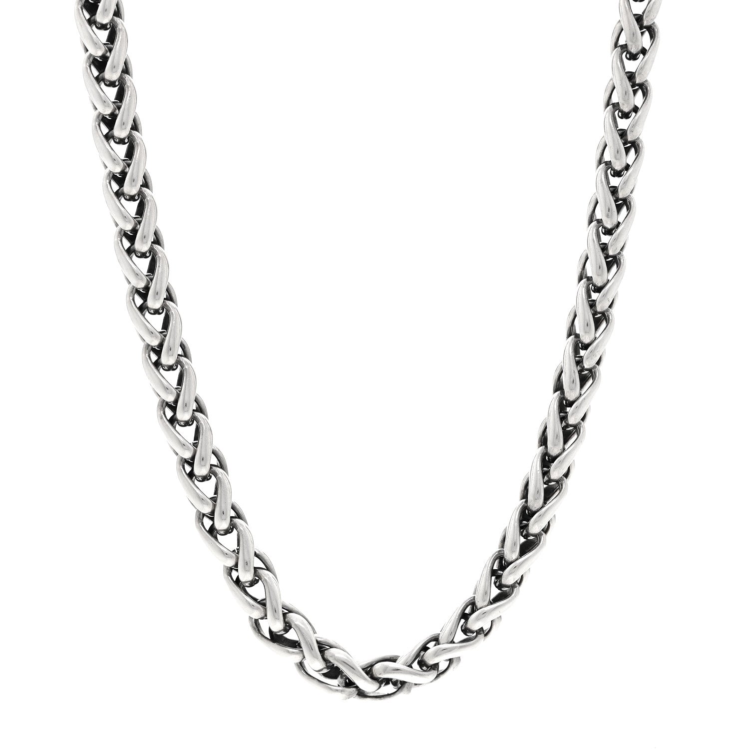 David Yurman Sterling Silver 14K Yellow Gold 8mm Wheat Chain Necklace 1 of 4