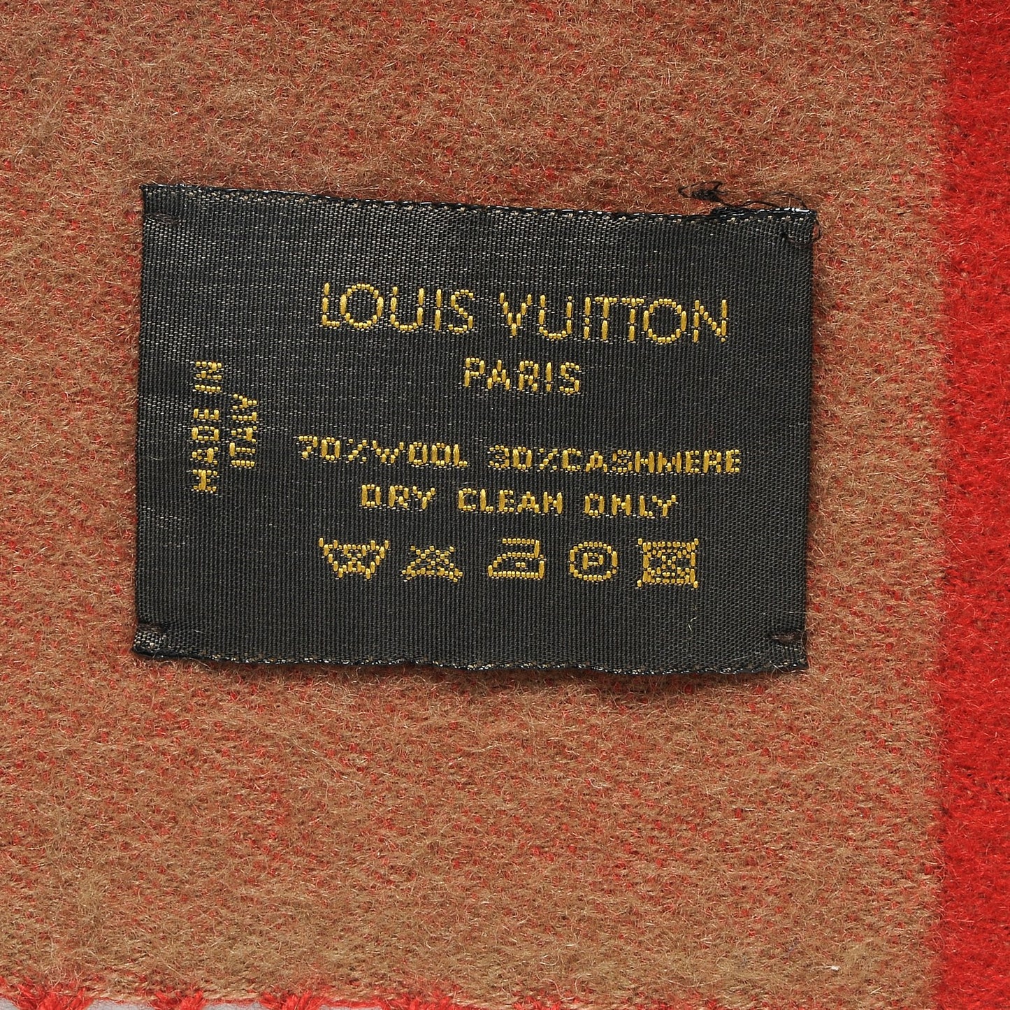 Wool Cashmere Historique Scarf Red