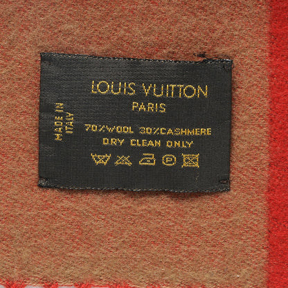 Louis Vuitton Wool Cashmere Historique Scarf Red 3 of 4