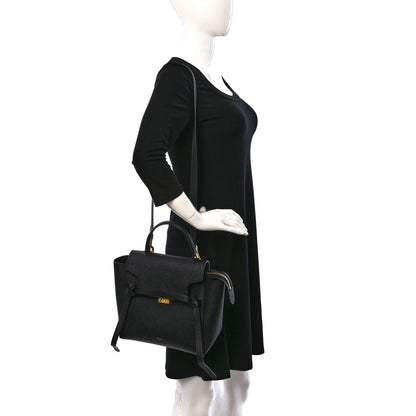 Celine Grained Calfskin Micro Belt Bag Black 2 of 10