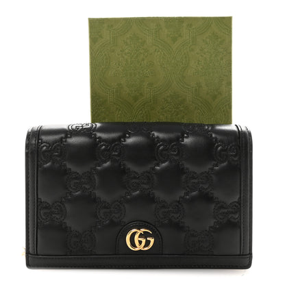 Gucci Calfskin GG Matelasse Chain Wallet Black 10 of 10