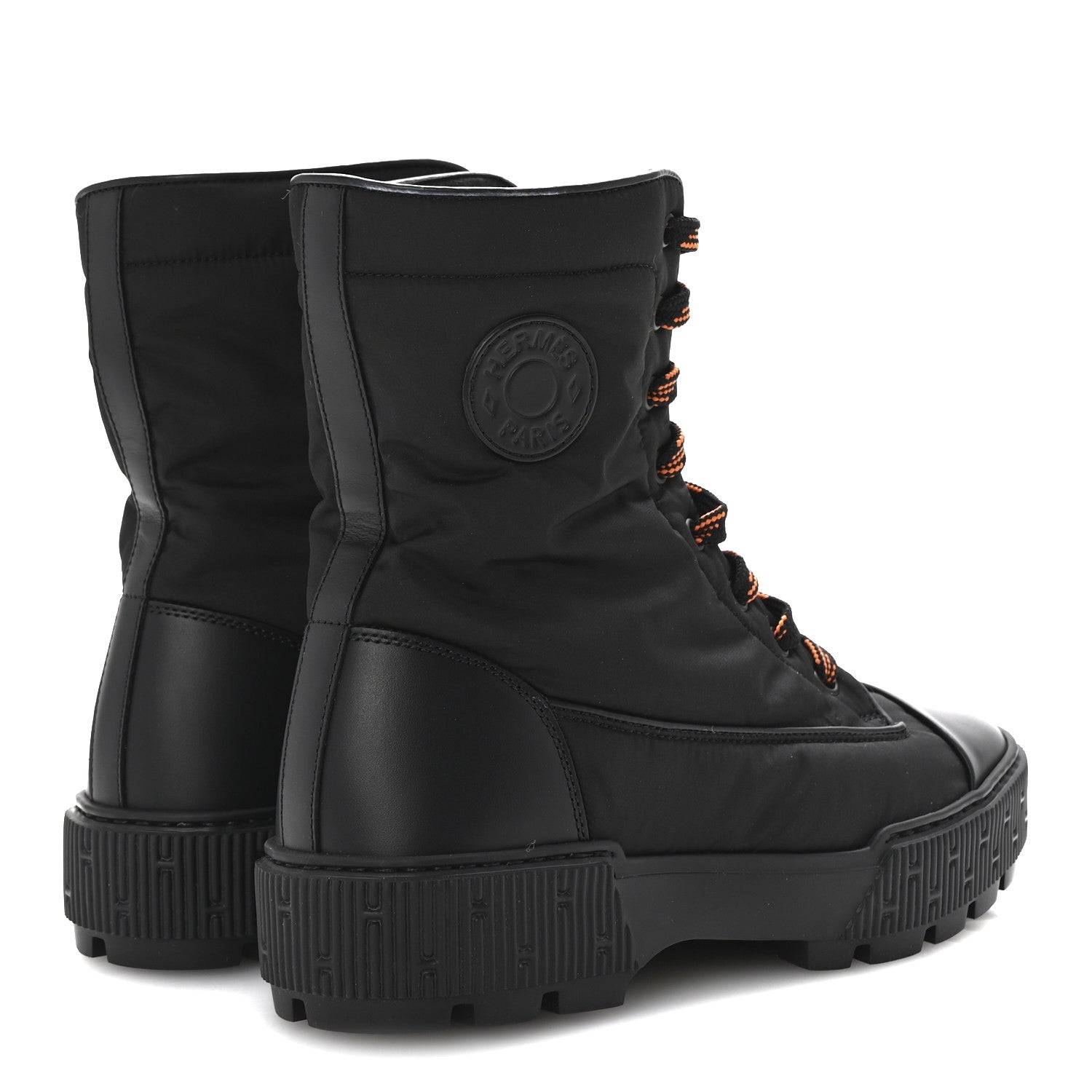 Hermes Calfskin Parachute Fresh Ankle Boots 38 Black 5 of 10