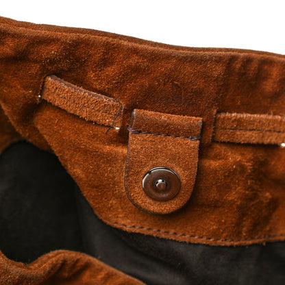 Miu Miu Suede Drawstring Tote Brown 13 of 23