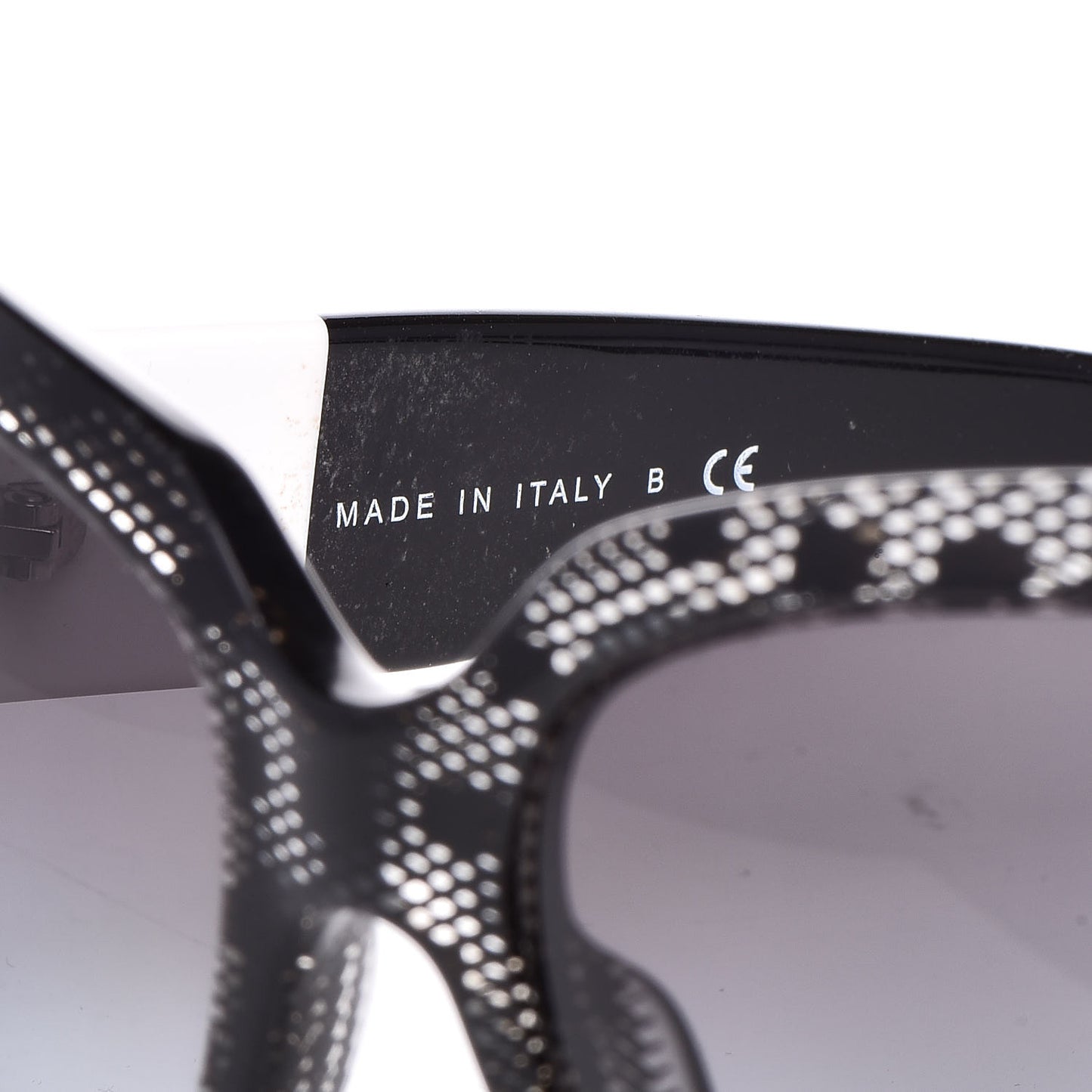 Acetate CC Lace Effect Sunglasses 5146 Black White