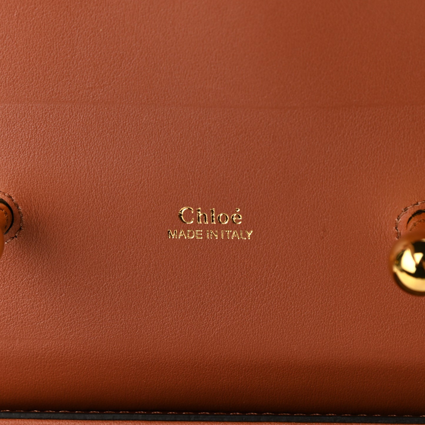 Calfskin Crocodile Embossed Small Aby Lock Chestnut Brown