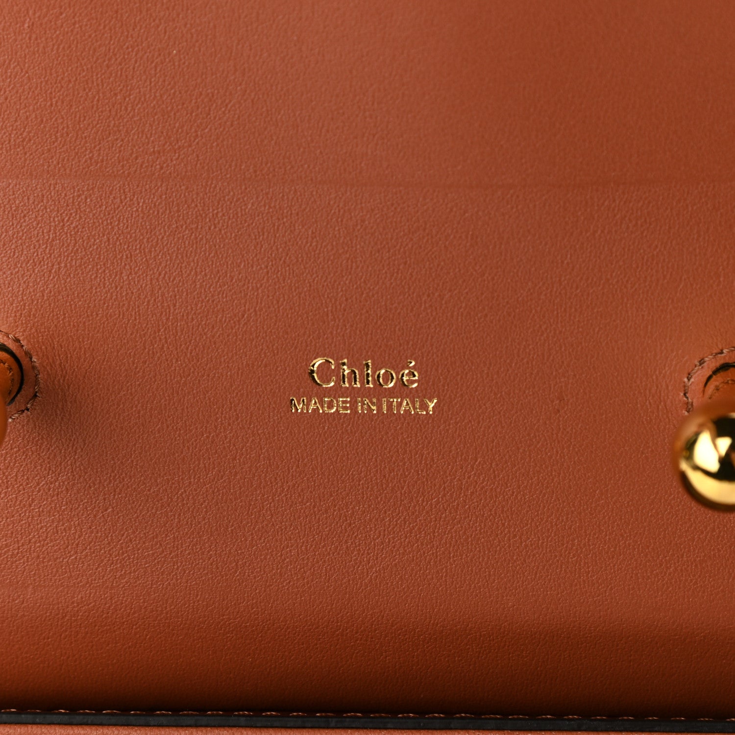 Chloe Calfskin Crocodile Embossed Small Aby Lock Chestnut Brown 6 of 10