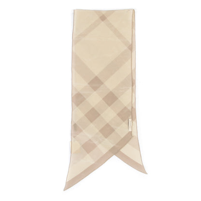 Burberry Silk Giant Check Scarf Pale Trench 3 of 7
