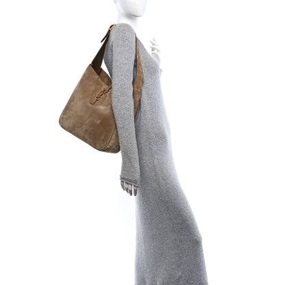 Saint Laurent Suede Large Le 5 A 7 Soft Hobo Golden Leaf 2 of 11