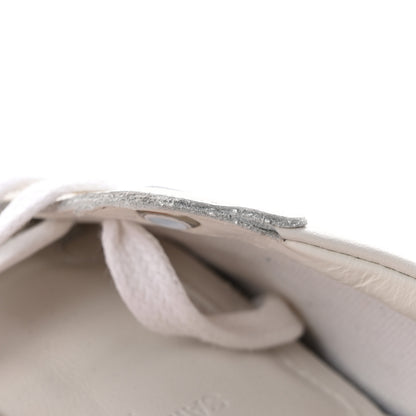 Saint Laurent Calfskin Snakeskin Embroidered Court Classic Sneakers 38.5 Panna 9 of 10