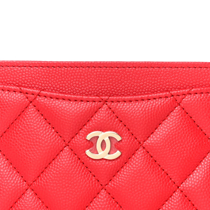 Chanel Caviar Quilted Card Holder Red 9 of 12