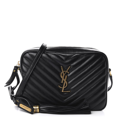 Saint Laurent Calfskin Matelasse Monogram Lou Camera Bag Black 1 of 10