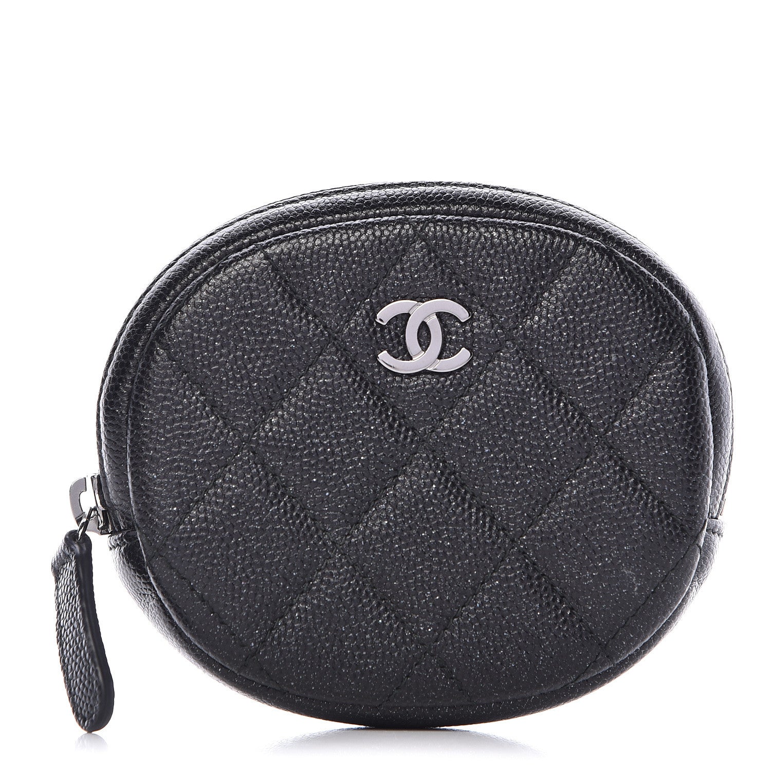 Chanel Iridescent Caviar Quilted Zip Around Classic Coin Purse Black 1 of 9