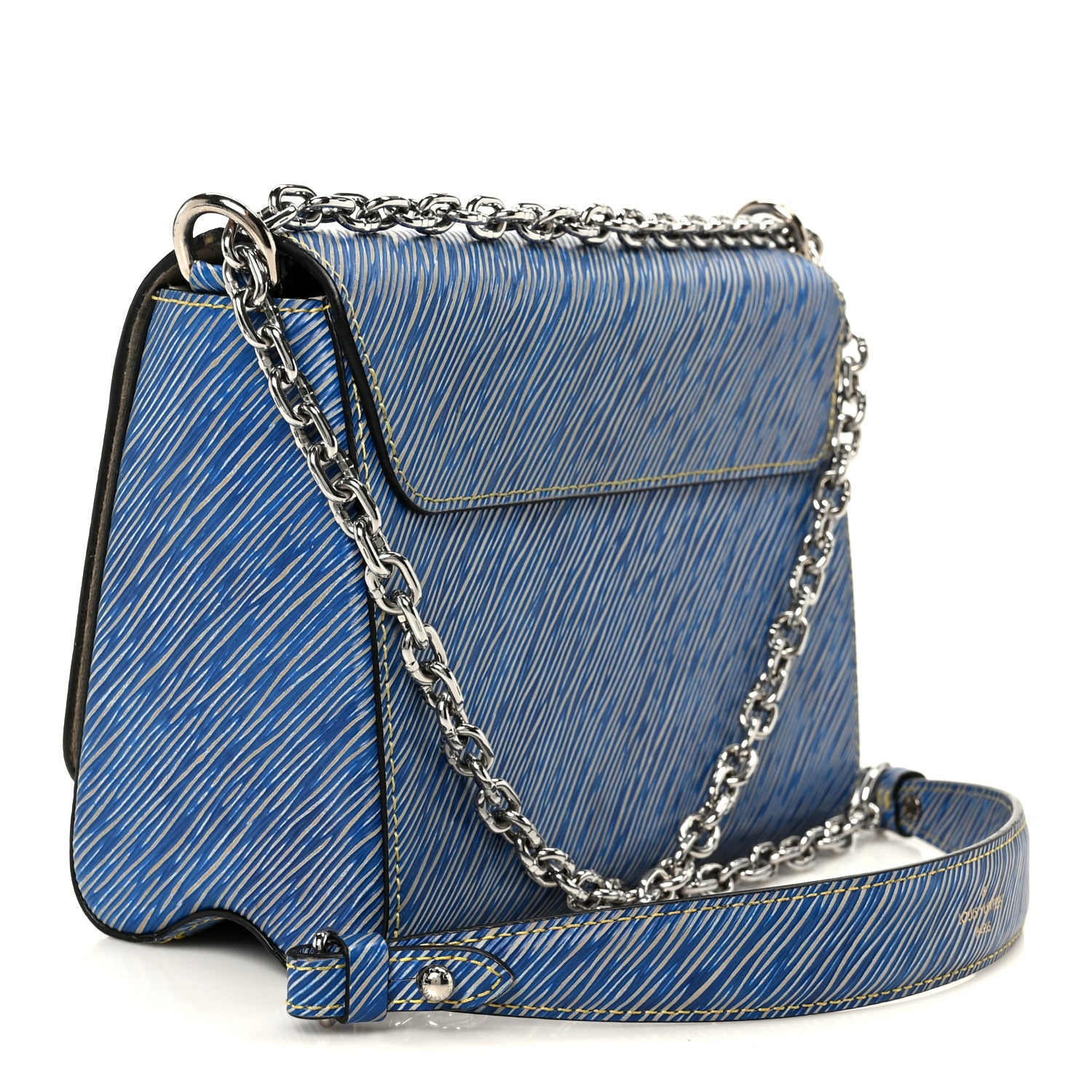 Louis Vuitton Epi Twist Shoulder Bag MM Denim Light 4 of 13