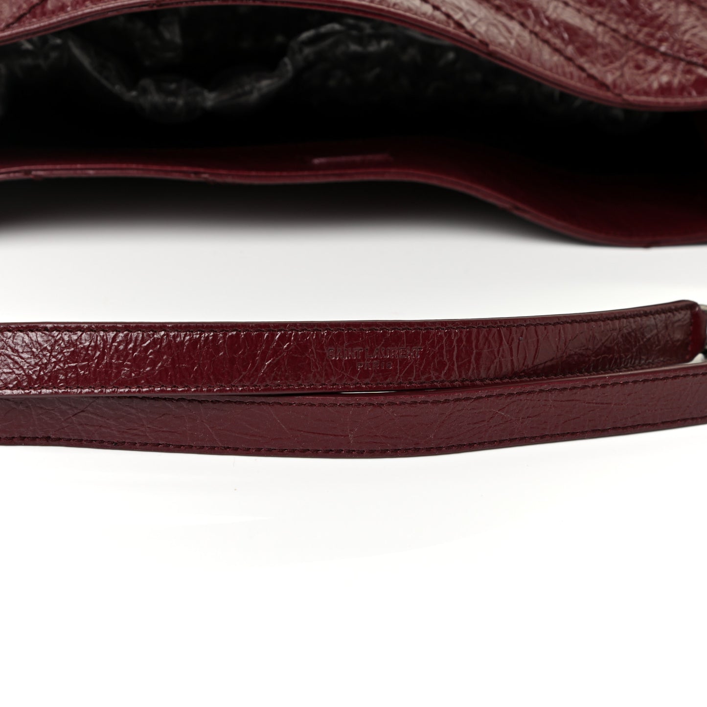 Crinkled Calfskin Matelasse Monogram Niki Shoulder Bag Rouge Legion