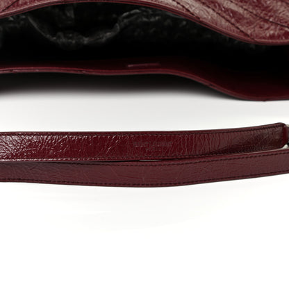 Saint Laurent Crinkled Calfskin Matelasse Monogram Niki Shoulder Bag Rouge Legion 11 of 11