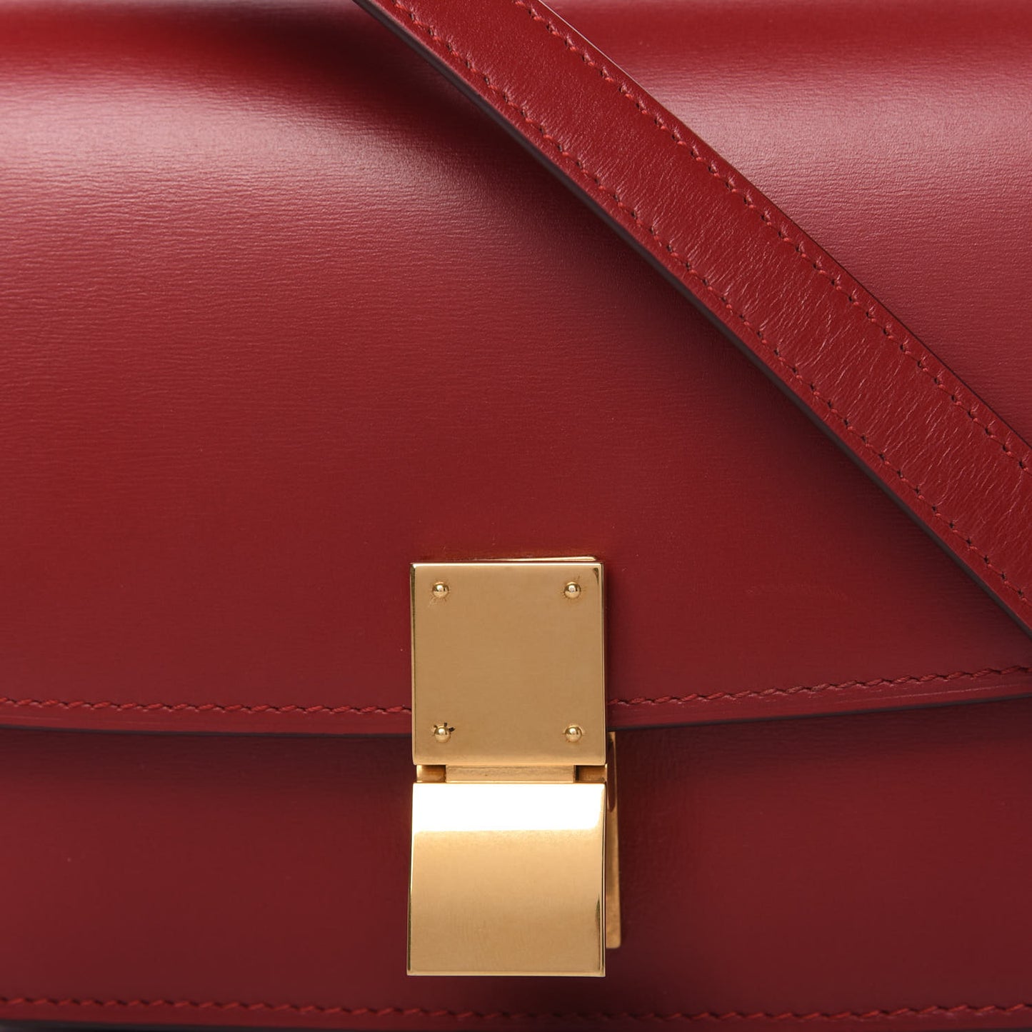 Box Calfskin Small Classic Box Flap Bag Red