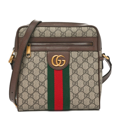 Gucci GG Supreme Monogram Web Small Ophidia Messenger Bag Brown 1 of 11