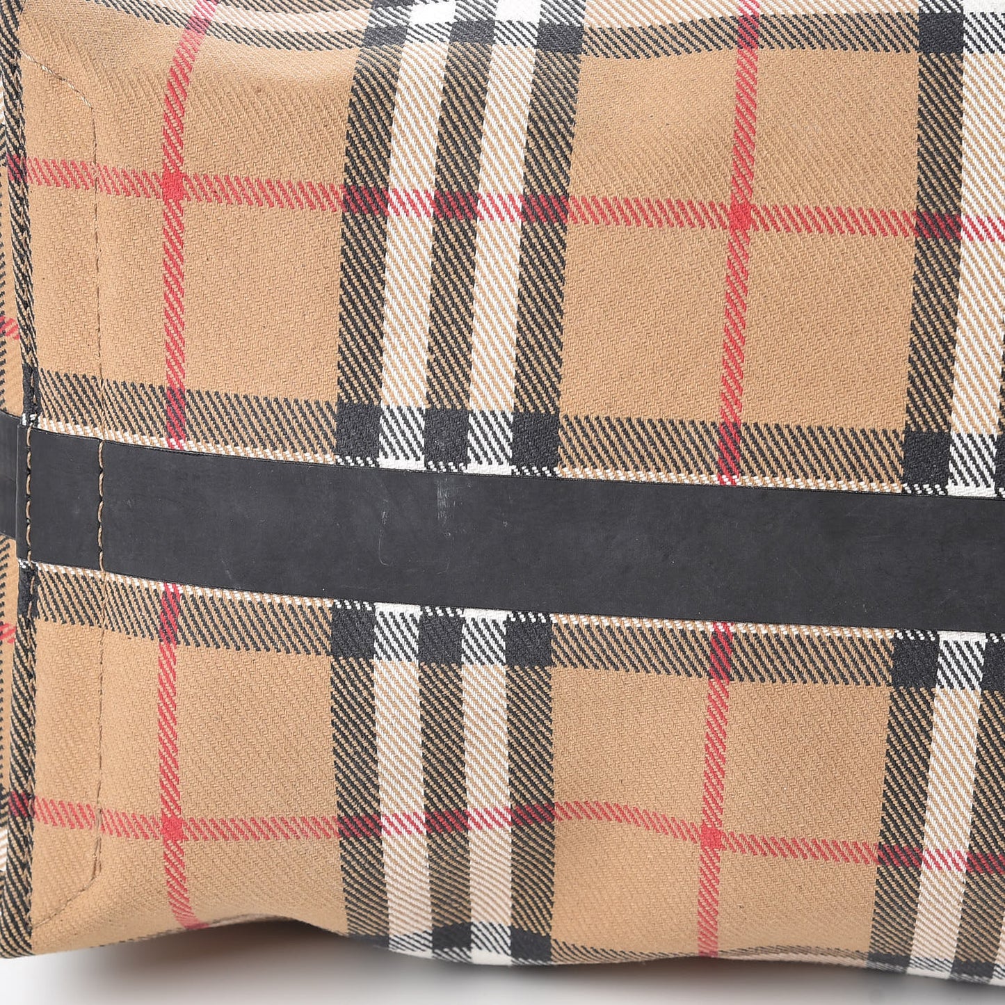 Vintage Check Transparent Large The Giant Reversible Tote Black